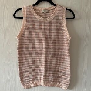 LOFT Soft Pink Heathered Sweater Vest